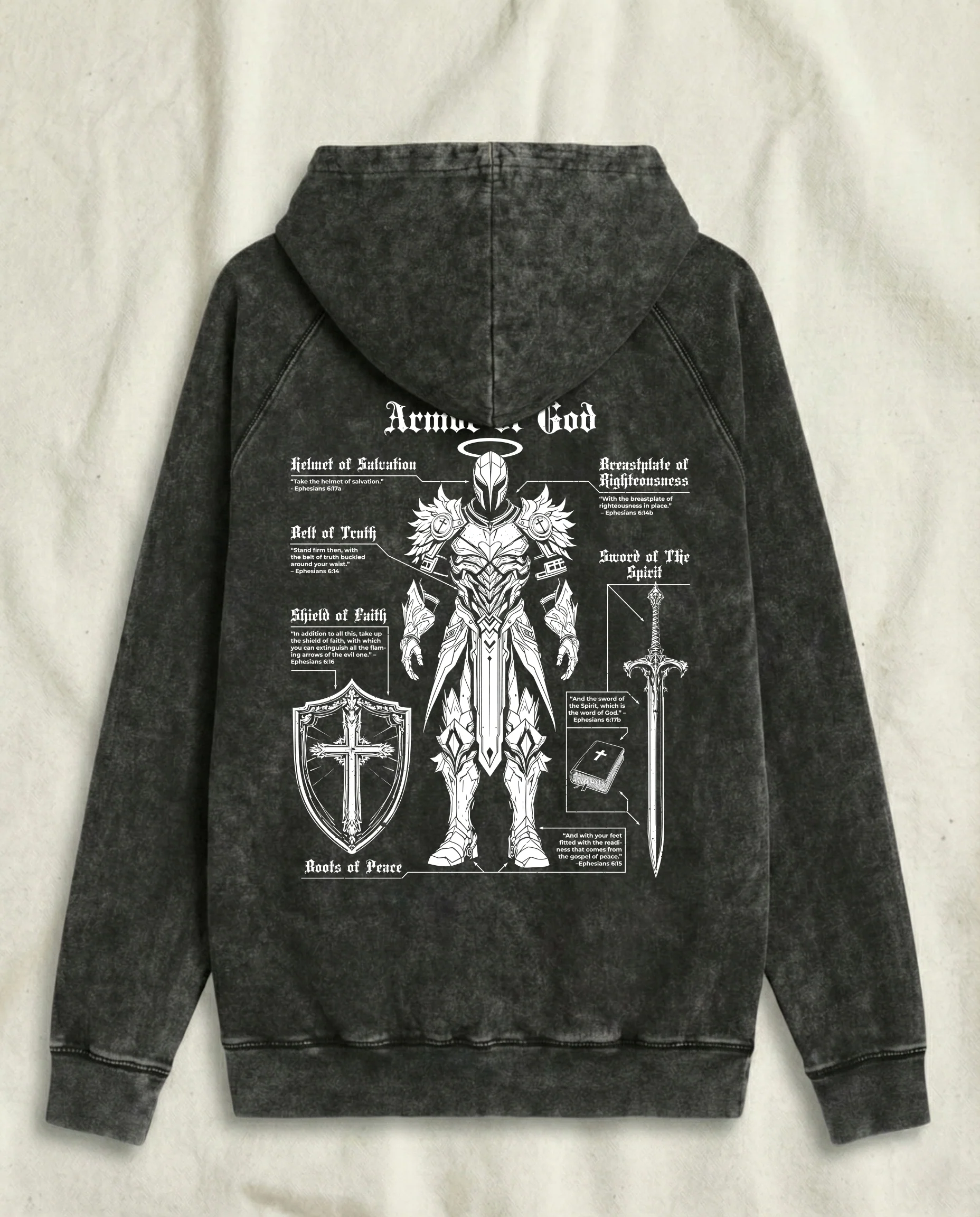 Armor of God Hoodie Back Print